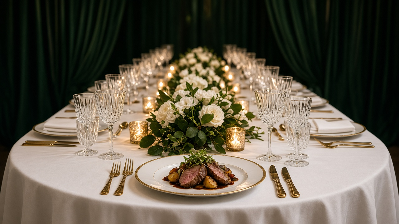 Catering team preparing an event